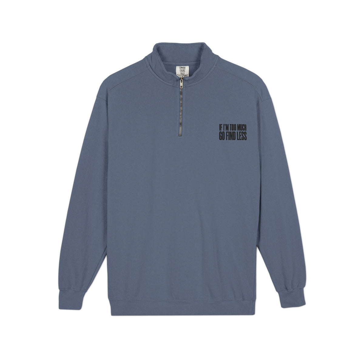 Quarter-Zip Sweatshirt — Follow Your Bliss Minimal Logo