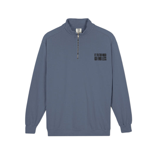 Quarter-Zip Sweatshirt — Follow Your Bliss Minimal Logo