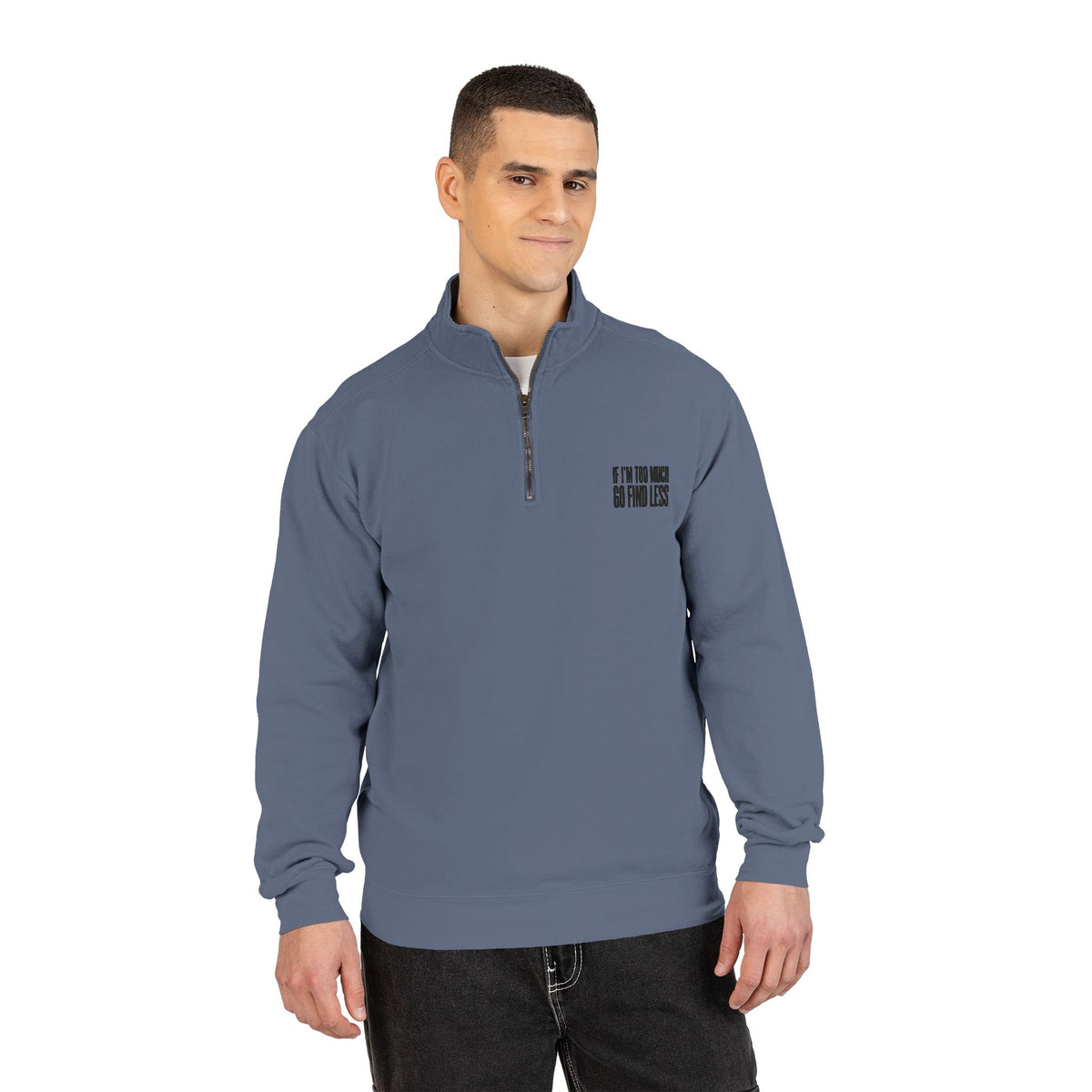 Quarter-Zip Sweatshirt — Follow Your Bliss Minimal Logo